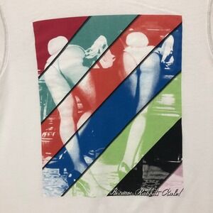 Selected Because Rabbits Rule Graphic T-Shirt Short‎ Sleeve White Size Large